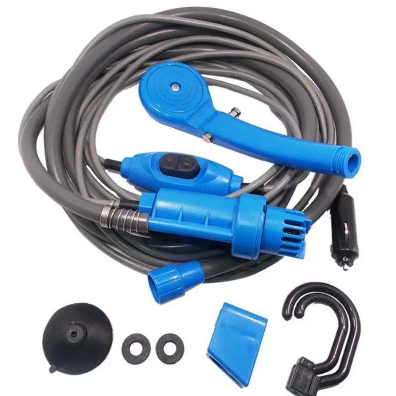 Портативний автомобільний душ туристичний з ємністю для води 20л Washing Spray With Bucket Blue/Grey Портативний автомобільний душ туристичний з ємністю для води 20л Washing Spray With Bucket Blue/Grey