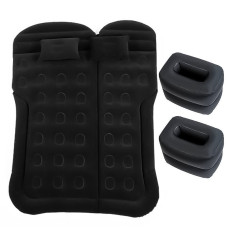 Автомобільний матрац надувний полуторний з підголовниками ПВХ у багажник 145*130 см Lesko BLFW-2 Black