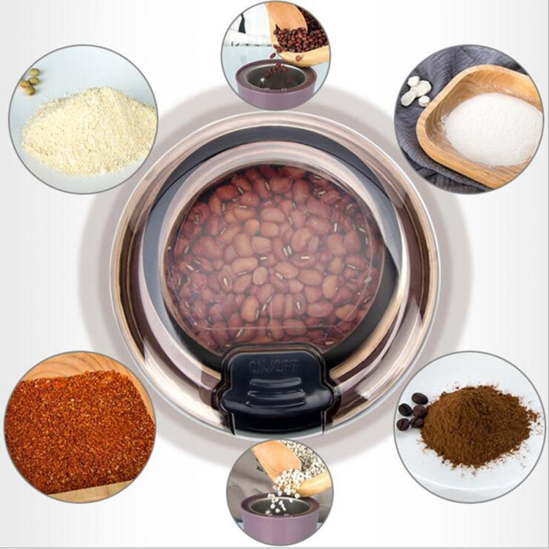 Міні електрична кавомолка для кофе на 150Вт із нержавіючої сталі Violet