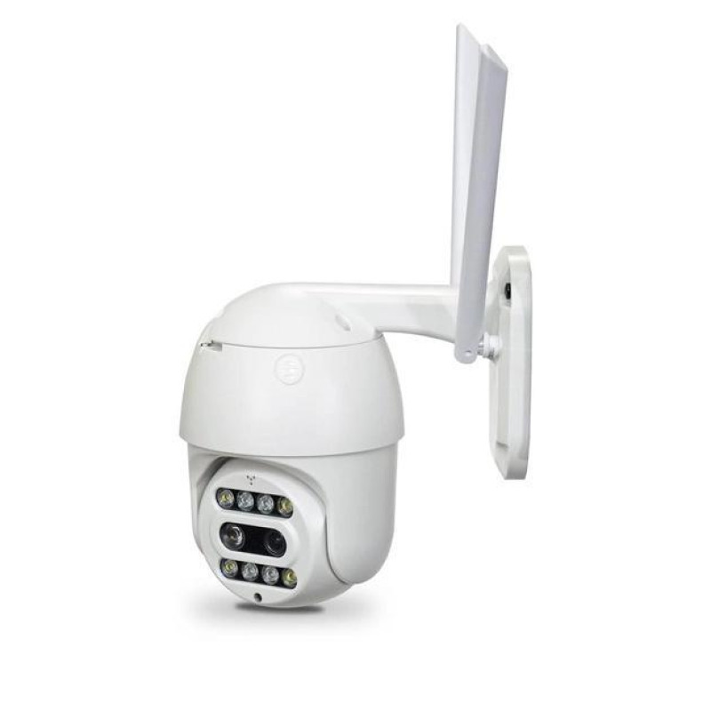Бездротова WiFi камера відеоспостереження вулична поворотна PTZ WiFi Outdoor Camera CF26 HD1080P 2MP 4мм+12мм White