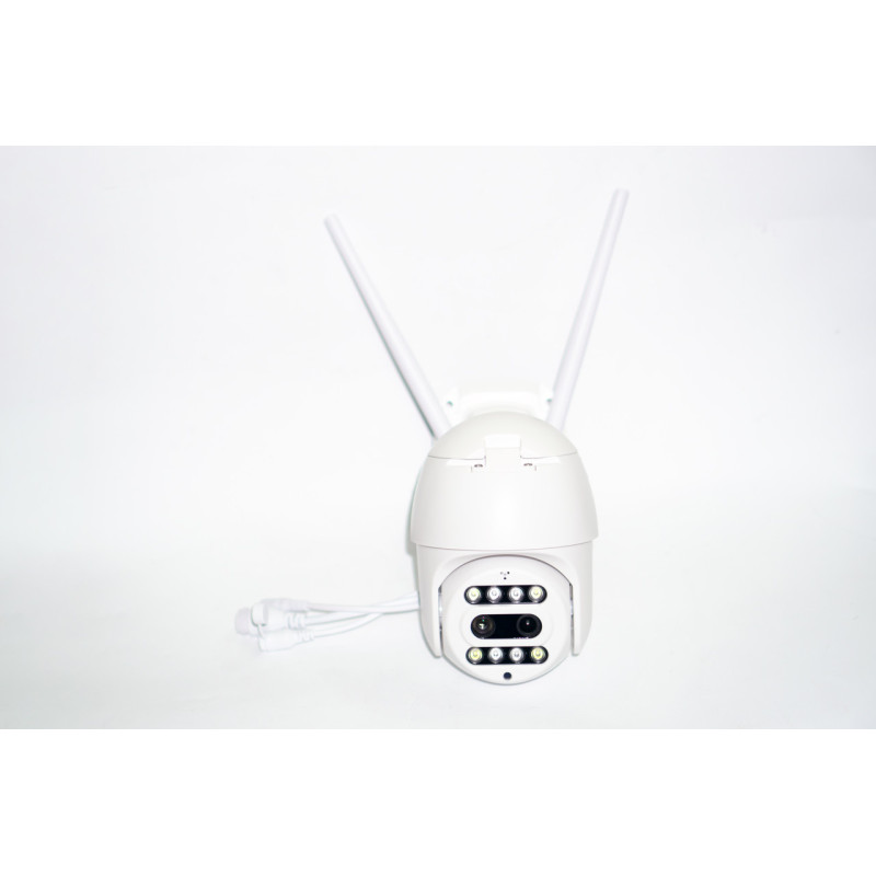 Бездротова WiFi камера відеоспостереження вулична поворотна PTZ WiFi Outdoor Camera CF26 HD1080P 2MP 4мм+12мм White