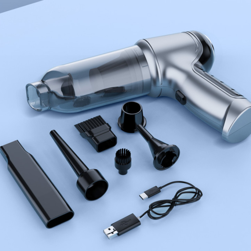 Автомобільний бездротовий пилосос Car Cleaner з акумулятором 2000мАч Silver (VC-17893)