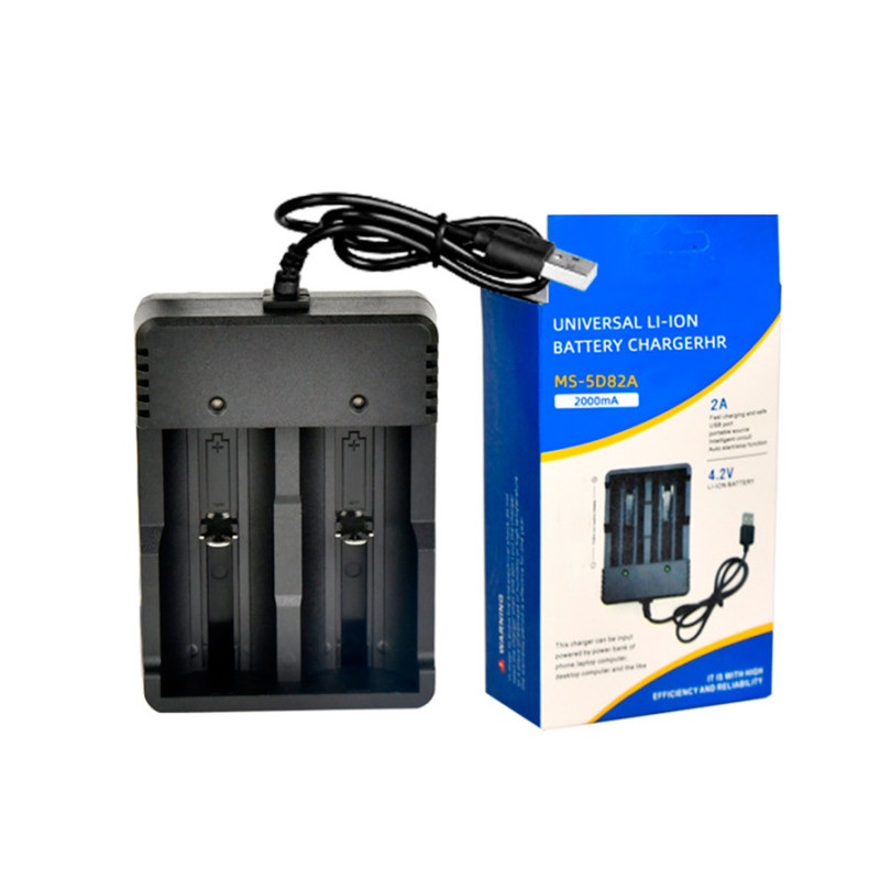 Універсальний зарядний пристрій для батарейок на 2 слоти 2 А X-Balog MS-5D82A Black