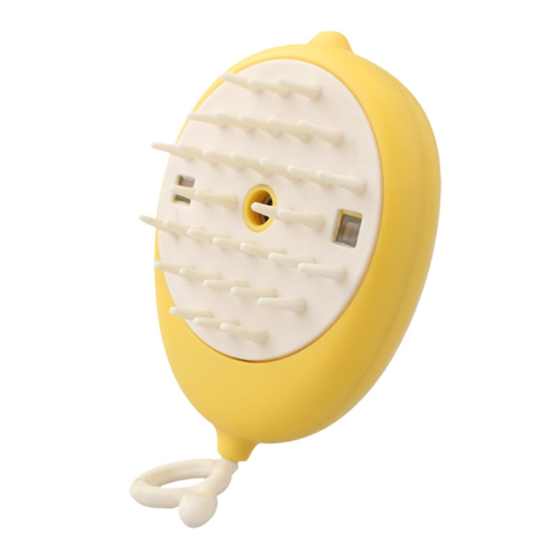 Масажна щітка 4 в 1 для догляду за шерстю тварин ПАРОВА Pet comb Yellow