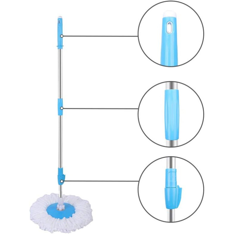 Швабра з відром та автоматичним віджимом Easy Mop швабра-ледарка | кругла (LM9012)