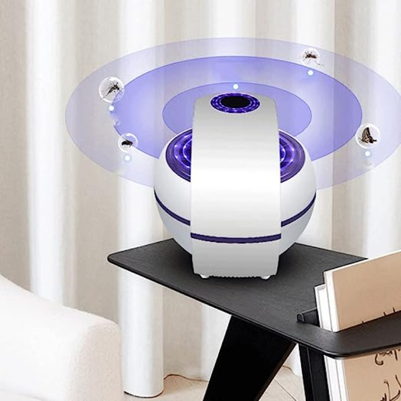 Знищувач комах антимоскітна лампа-пастка з всмоктувальним вентилятором Photocatalysis Suction Type Mosquito Killer Білий