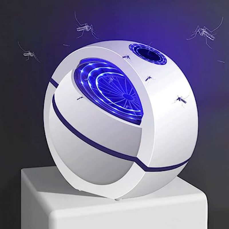 Знищувач комах антимоскітна лампа-пастка з всмоктувальним вентилятором Photocatalysis Suction Type Mosquito Killer Білий