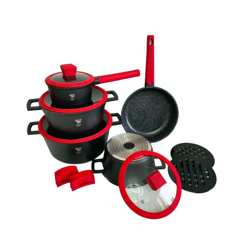 Кований набір посуду з мармуровим покриттям на 16 предметів Top Kitchen (TK00019)