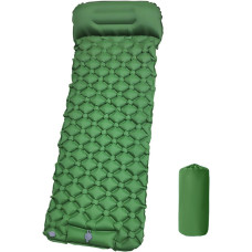 Надувной водонепроницаемый матрас каремат Easy Camping 190х58х5см коврик для кемпинга и туризма (EC-7865) Green