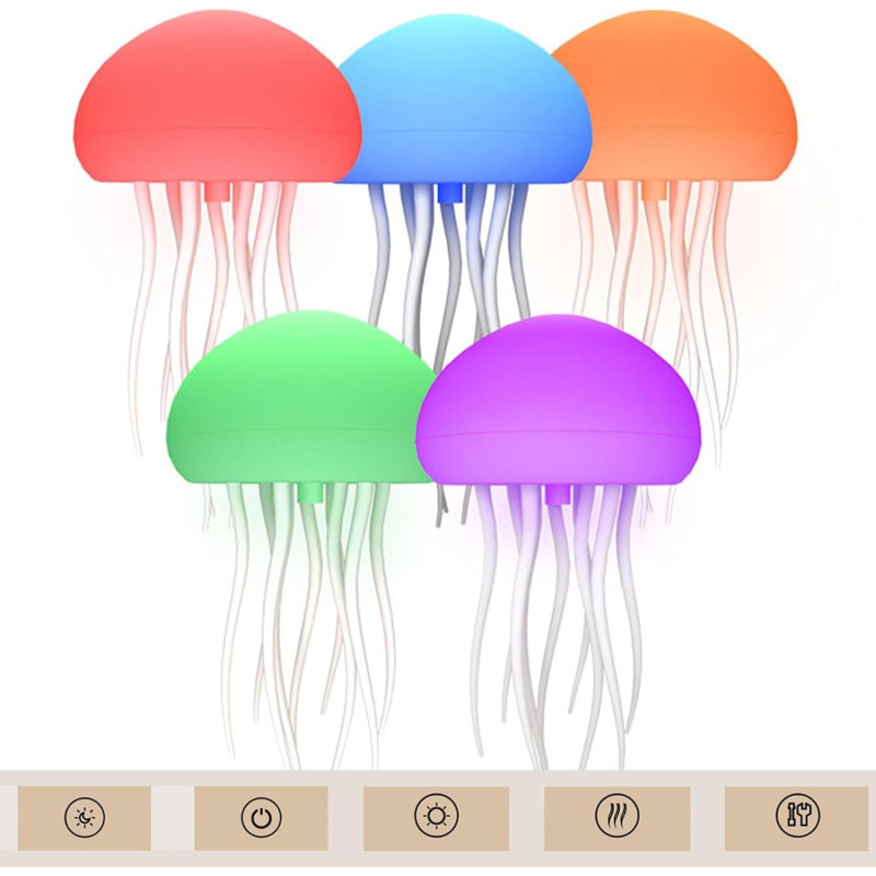 Настільна LED лампа-нічник Медуза з обертовими рухами NTL-5B RGB Настільна LED лампа-нічник Медуза з обертовими рухами NTL-5B RGB