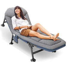 Розкладне ліжко туристичне з металевим каркасом Oxford 1200D MA03-9 Сірий