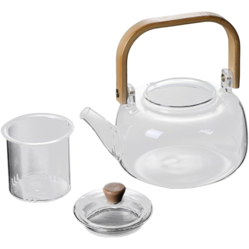 Чайник заварювальний з термоскла з фільтром Easy TEA (ET1211) 850 ml Multicolor