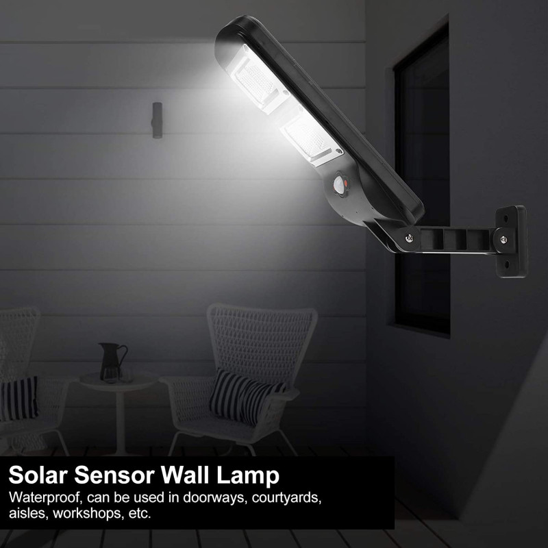 LED прожектор вуличний настінний із сонячною панеллю водозахищений з датчиком руху та пультом LL-68T