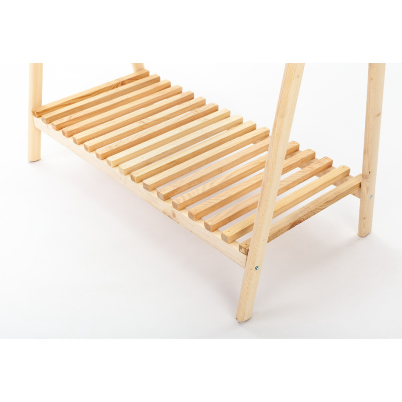 Напольная стойка - вешалка для одежды и обуви Ecostyle на 2 полки и обуви 77х40х149 см