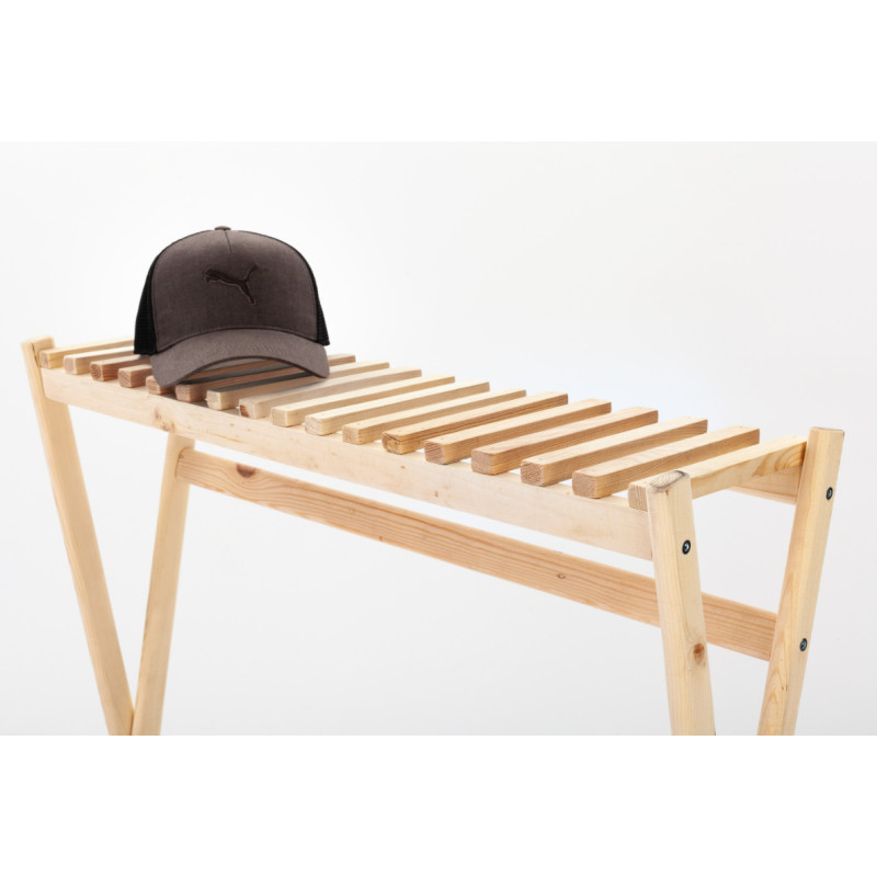 Напольная стойка - вешалка для одежды и обуви Ecostyle на 2 полки и обуви 77х40х149 см