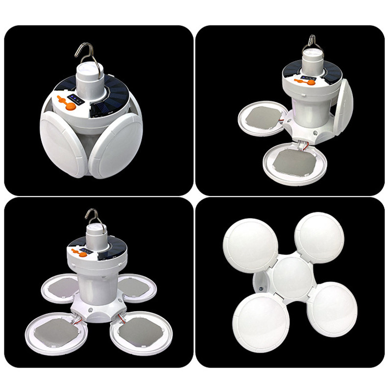 Підвісний кемпінговий ліхтар акумуляторна LED лампа USB на сонячній батареї SENDL 2029 White