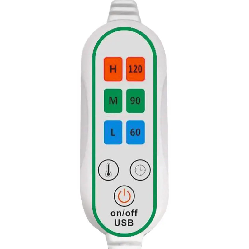 Електрична плед шаль флісова з регульованим підігрівом і таймером, 3 режими роботи від usb Lesko 140*80 см Gray