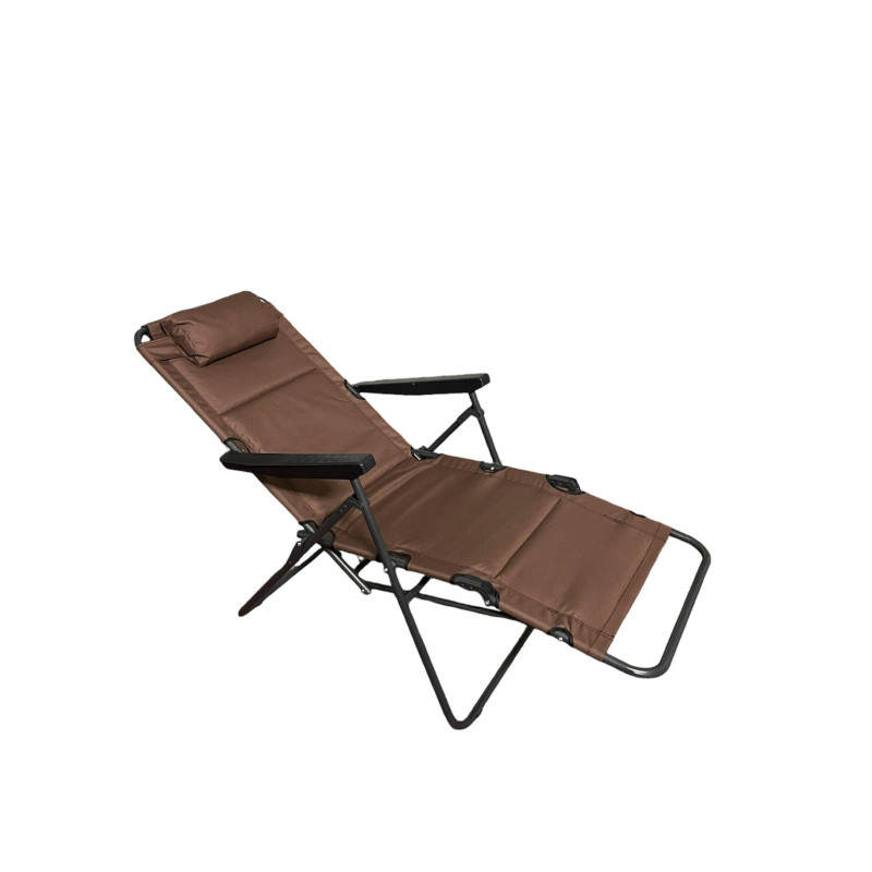 Шезлонг-крісло для кемпінгу та туризму Easy Camping з підлокітниками та регульованою спинкою EC-1489