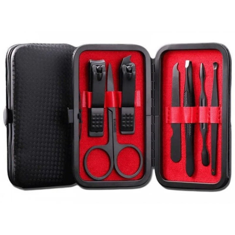 Професійний манікюрний педікюрний набір з нержавіючої сталі у футлярі (7 предметів)