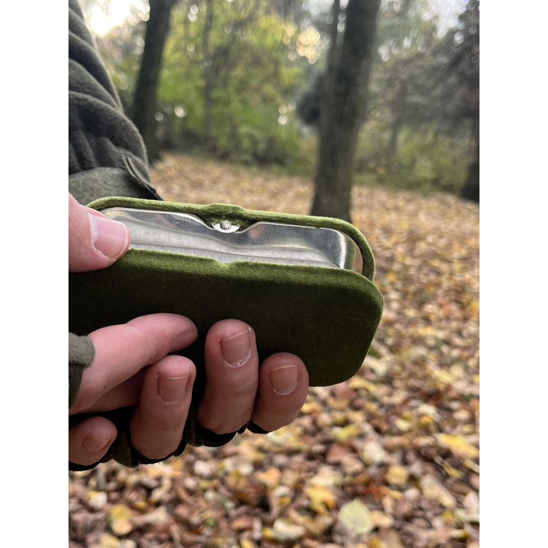Карбоновий каталітичний обігрівач-грілка на вуглецевих картриджах MIL-TEC Оливковий