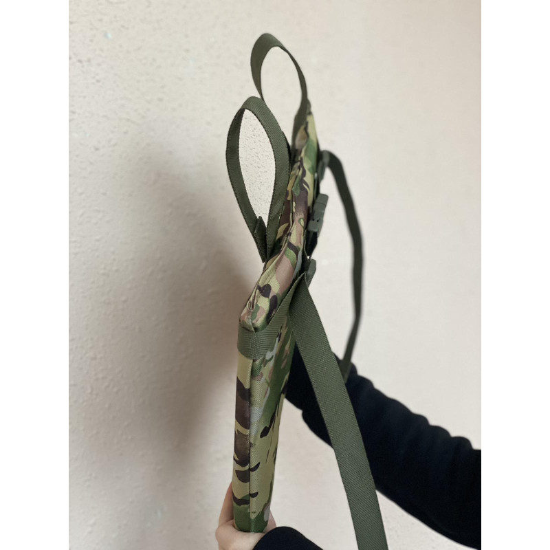 Каремат для сидіння Оксфорд 600D з наповнювачем ізолон та кріпленням MOLLE на пояс 32x42x2,5см Мультикам