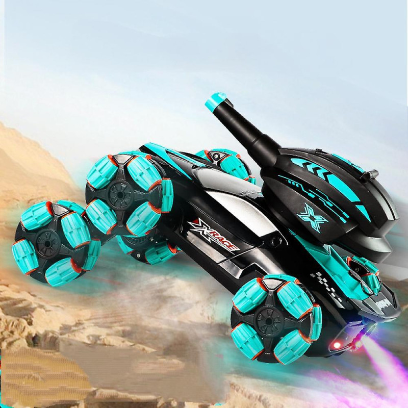 Радіокерований стріляючий танк Laser Tank машинка тривісний з пультом радіокерування 2.4GHz до 50м 667-9A Black/Blue