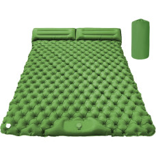 Надувной двухместный матрас каремат Easy Camping 190х120х5см коврик для кемпинга и туризма (EC-7868) Green