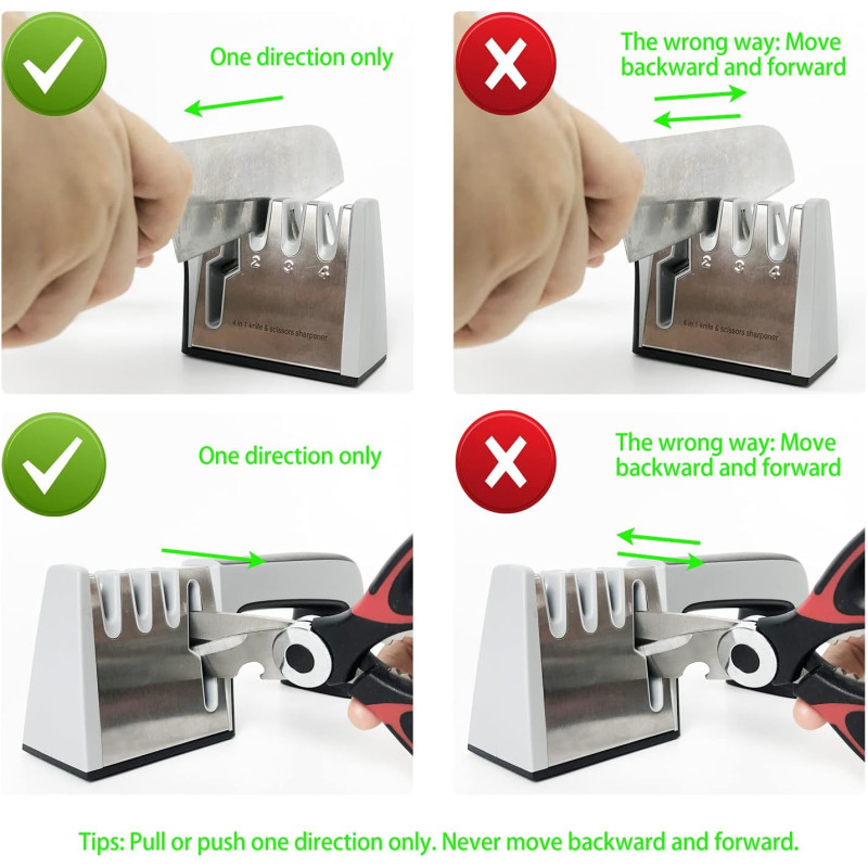Точилка для ножів та ножиць механічна з 4 режимами заточування та полірування LY-80 Grey Точилка для ножів та ножиць механічна з 4 режимами заточування та полірування LY-80 Grey