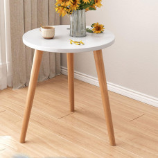 Приставний журнальний столик Modern Table приліжковий наддиванний 40х40см (MT-7810) White