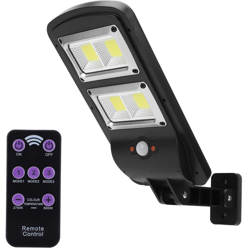 LED прожектор вуличний настінний із сонячною панеллю водозахищений з датчиком руху та пультом LL-68T