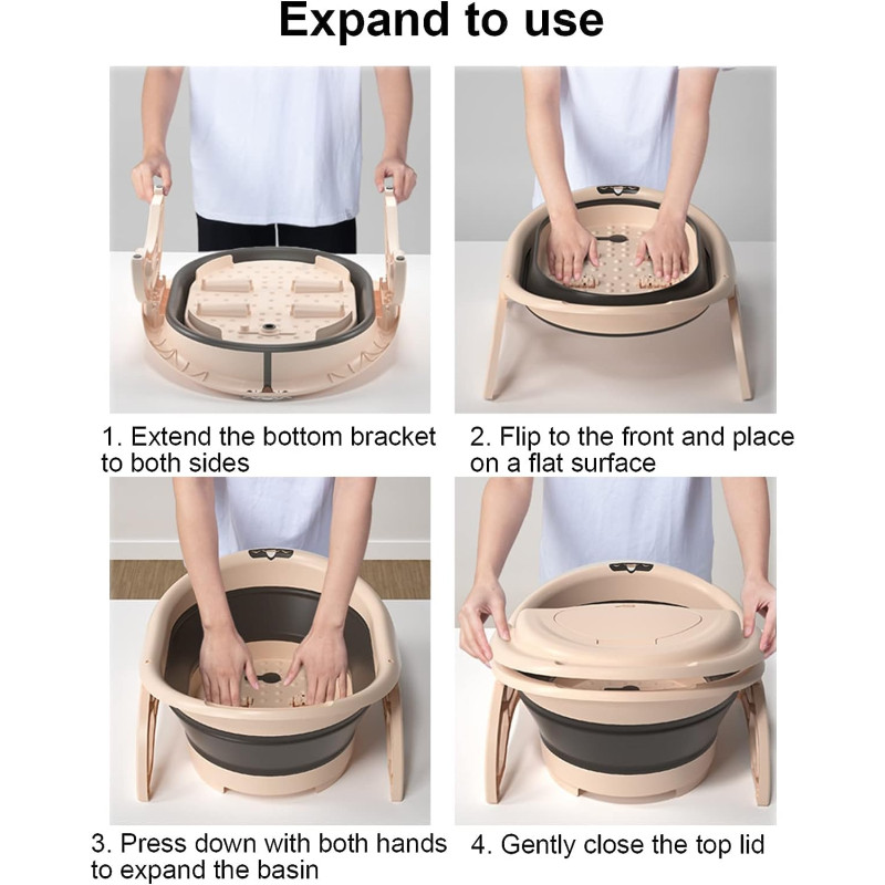 Масажна ванна для ніг 50х41х42 см, для педикюру LY-64 Вeige