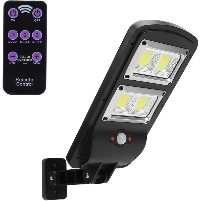 LED прожектор вуличний настінний із сонячною панеллю водозахищений з датчиком руху та пультом LL-68T