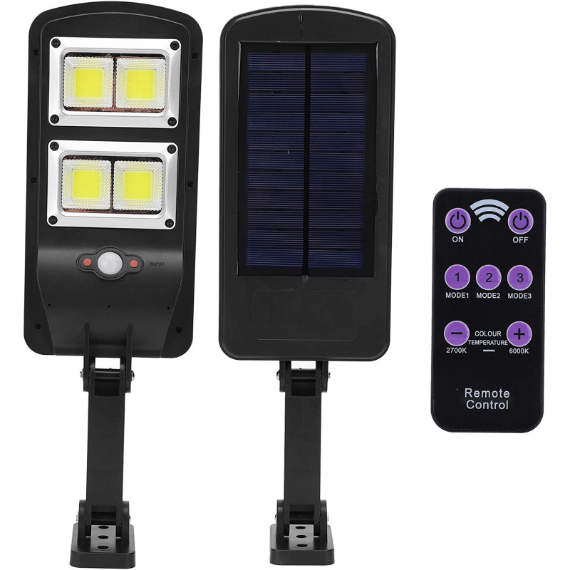 LED прожектор вуличний настінний із сонячною панеллю водозахищений з датчиком руху та пультом LL-68T