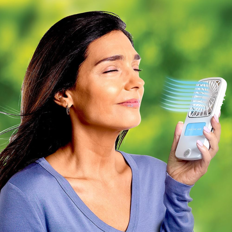 Портативний ручний міні вентилятор - зволожувач 3 швидкості Arctic Air Pocket Chill 89074 White Портативний ручний міні вентилятор - зволожувач 3 швидкості Arctic Air Pocket Chill 89074 White