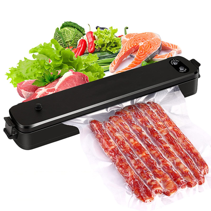 Вакуумний пакувальник побутовий для продуктів харчування Vacuum Sealer ZKFK-001 Чорний