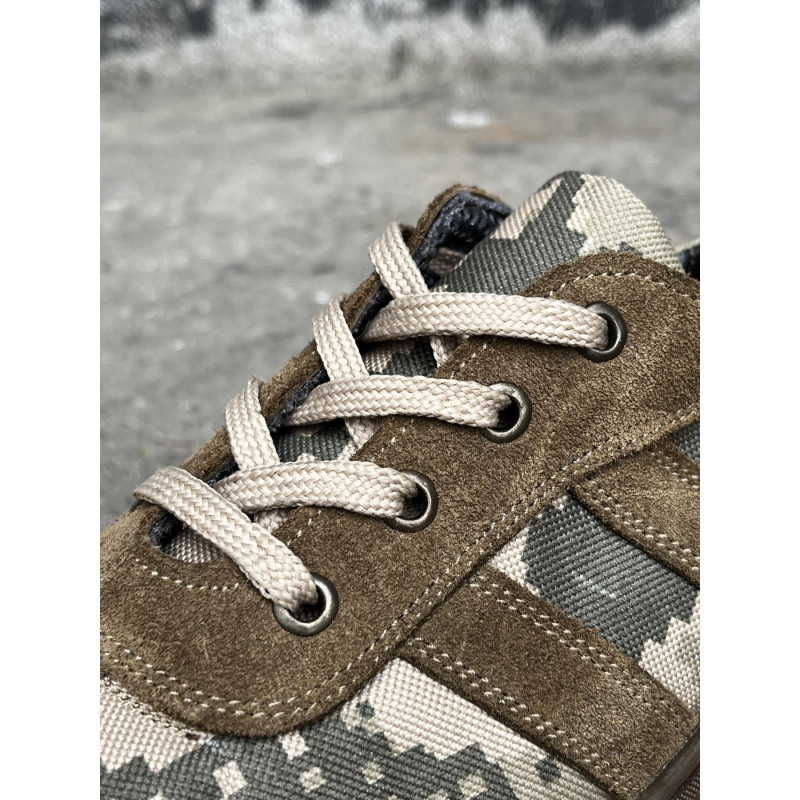 Кросівки тактичні чоловічі Light Tactic 44 розмір 29 см негладка шкіра і Кордура 1000D демісезонні з посиленими устілками Коричневий/Піксель