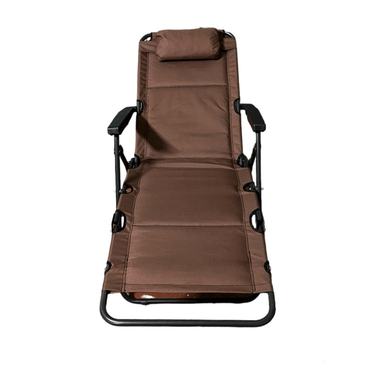 Шезлонг-крісло для кемпінгу та туризму Easy Camping з підлокітниками та регульованою спинкою EC-1489