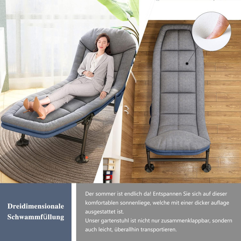 Розкладне ліжко туристичне з металевим каркасом Oxford 1200D MA03-9 Сірий