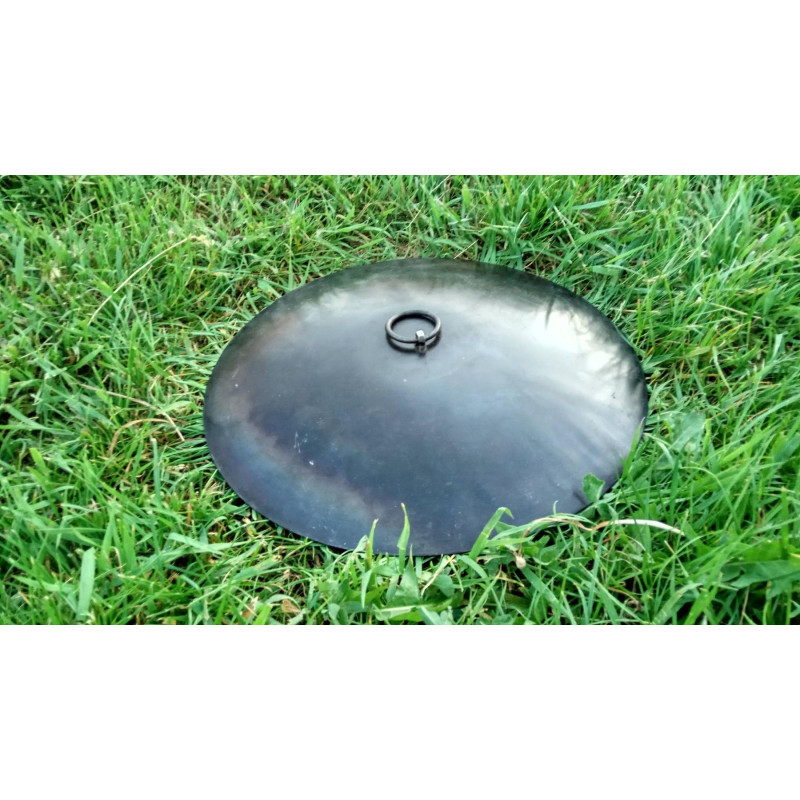 Кришка до сковороди садж з диска борони сталь 30 см Чорний Кришка до сковороди садж з диска борони сталь 30 см Чорний