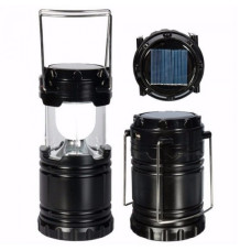 Туристичний ліхтар-лампа на сонячній батареї з функцією павербанку CAMPING MH-5800T 6+1 LED Чорний