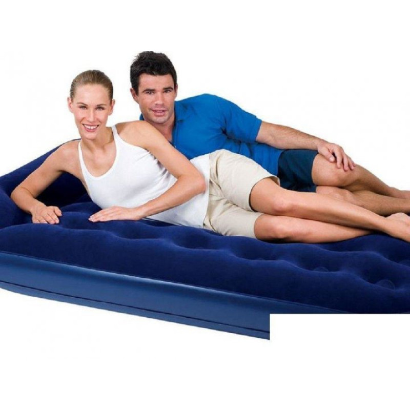 Матрац надувний одномісний з флоку 99*188*22 см Bestway Pavillo 67001 Синій