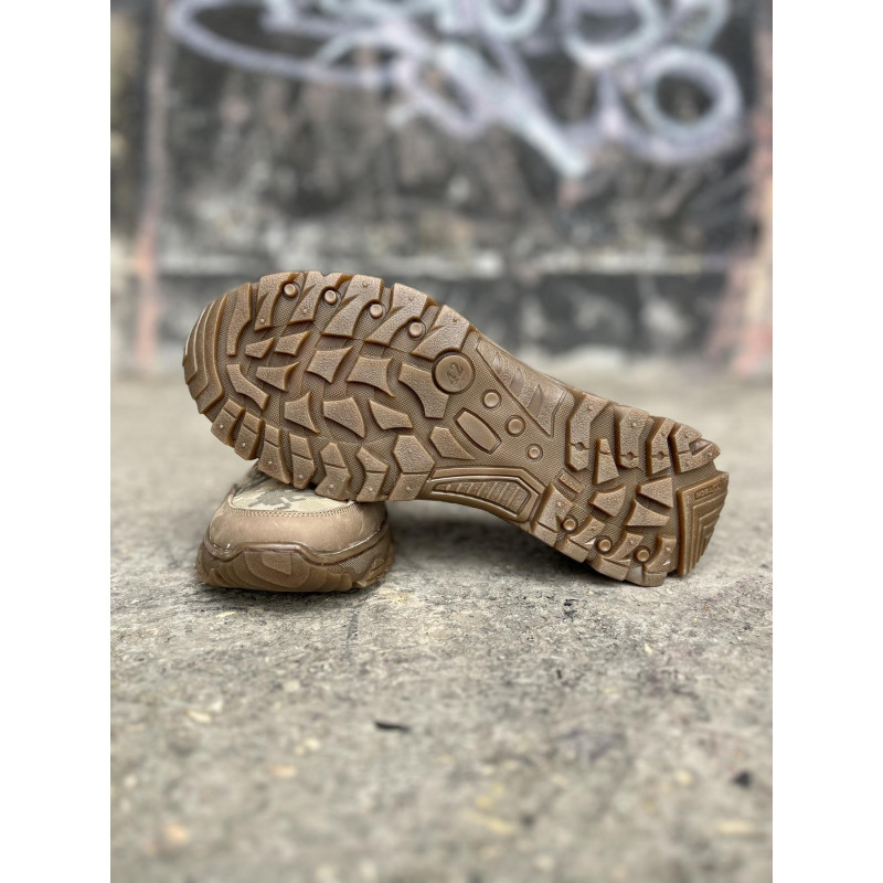 Кросівки тактичні чоловічі Light Tactic 45 розмір 30 см гладка шкіра і Кордура 1000D демісезонні з посиленими устілками Коричневий/Піксель