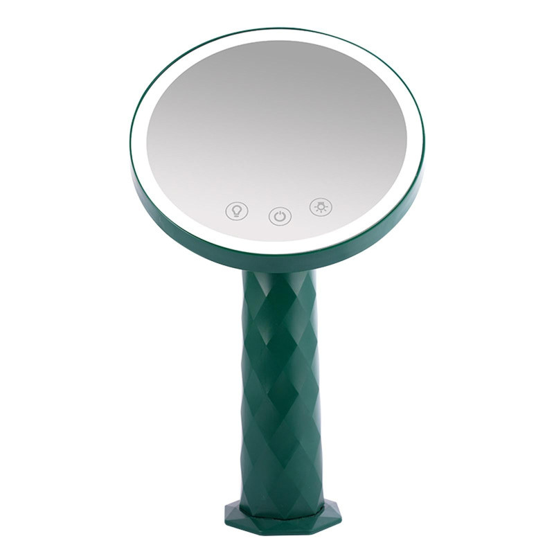 Дзеркало-нічник кругле поворотне Magic Mirror з LED підсвічуванням SM-1126 Green