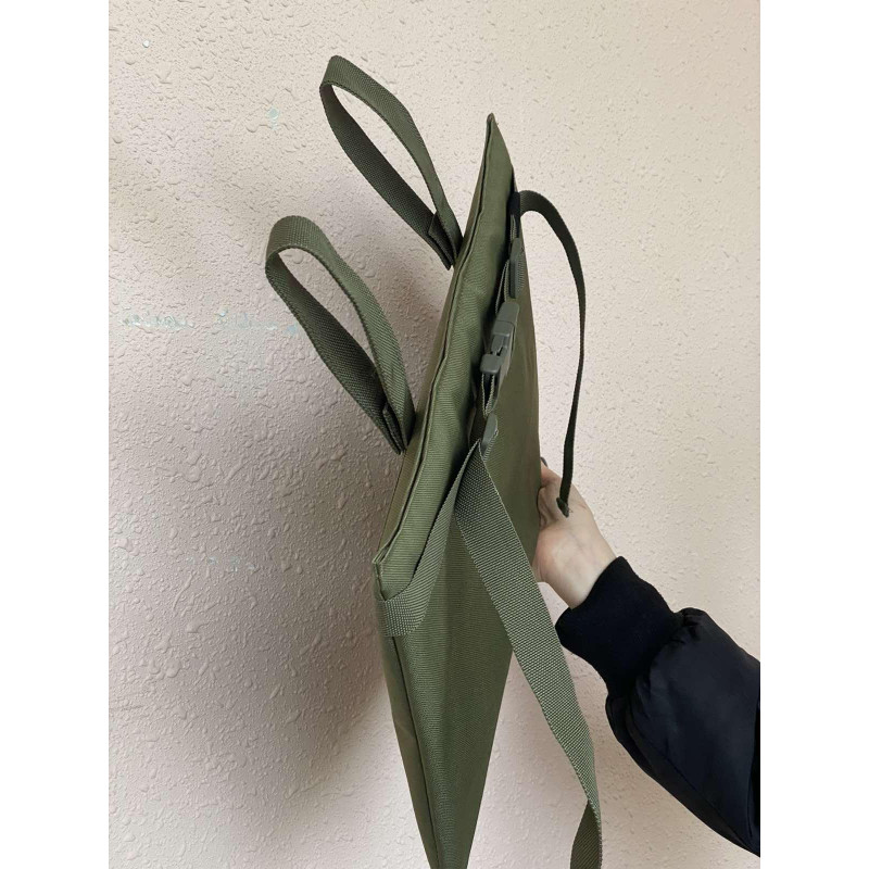 Каремат для сидіння Оксфорд 600D з наповнювачем ізолон та кріпленням MOLLE на пояс 32x42x2,5см Хакі