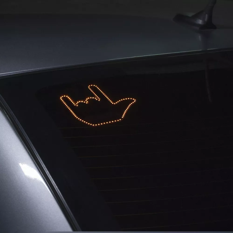 Світлодіодна рука на заднє скло автомобіля LED Hand з дистанційним пультом Black