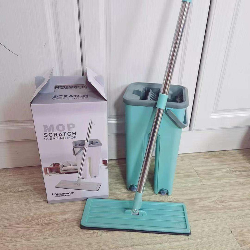 Комплект швабра з відром Clean Pro Mop із системою авто-віджиму для швидкого прибирання CM-1211 Blue Комплект швабра з відром Clean Pro Mop із системою авто-віджиму для швидкого прибирання CM-1211 Blue