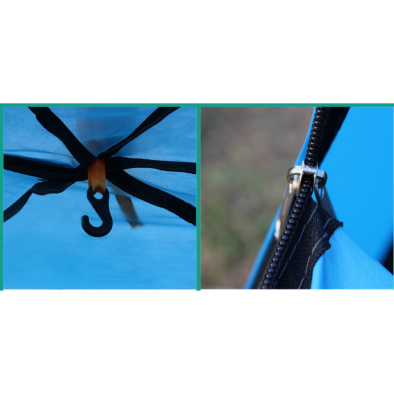 Автоматичний туристичний намет 4-х місний для кемпінгу з козирком Autocamp 200х200х135см AC-1902 Blue