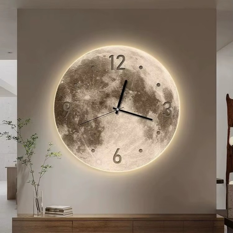 Настінний годинник Moon LED з підсвічуванням арабські цифри 40x40см ML-0989