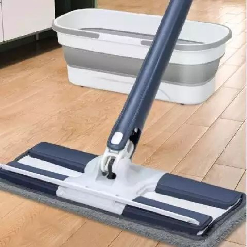 Швабра для миття підлог та вікон Типу "H" з віджимом мікрофібра Синій Швабра для миття підлог та вікон Типу "H" з віджимом мікрофібра Синій