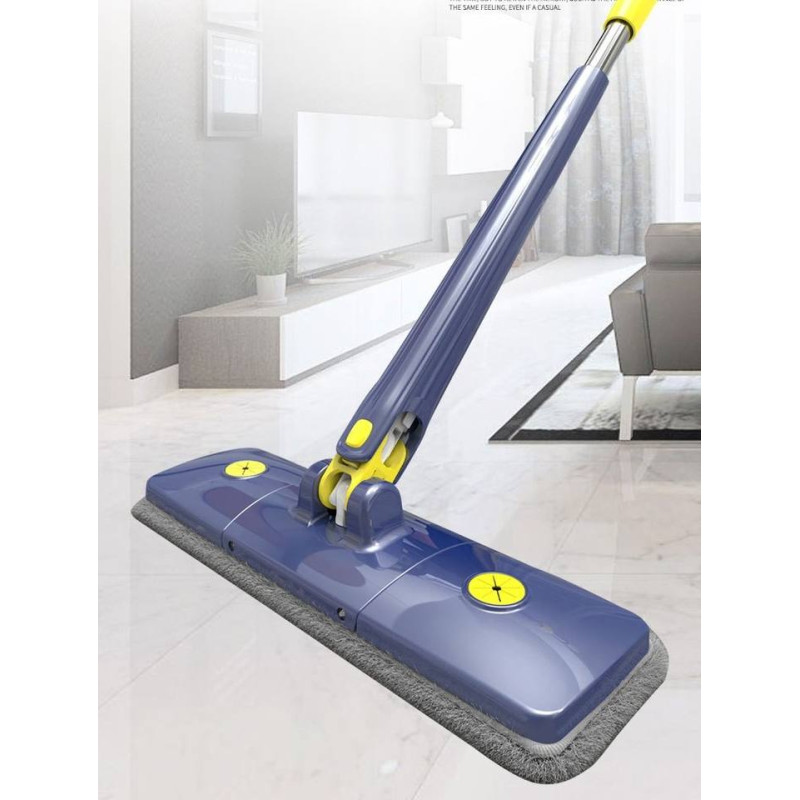 Швабра для миття підлог та вікон з віджимом та телескопічною ручкою мікрофібра MOP 2039 Синій Швабра для миття підлог та вікон з віджимом та телескопічною ручкою мікрофібра MOP 2039 Синій